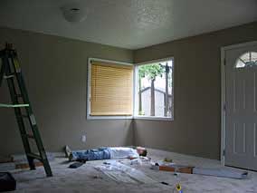 Exhausted after getting blinds on the first window