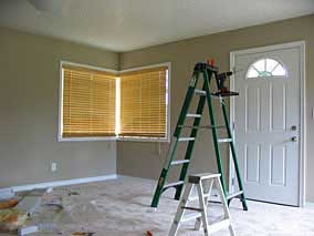 Two sets of wood blinds complete