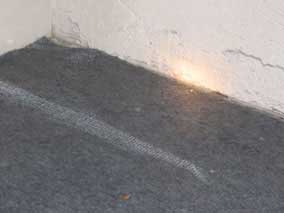 Wet carpet in the closet