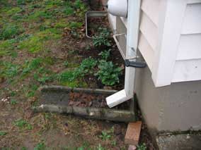 Cutting the downspout