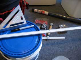 Cutting window screen frame to size