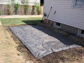 Landscaping fabric for the west garden
