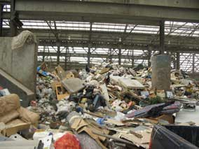 Finished dumping at the waste transfer station