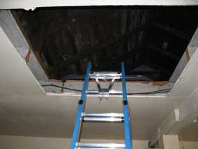 Up into the unknown garage attic