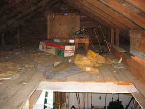 The junky garage attic