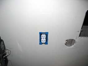 New receptacle wired up and ready for cover plate