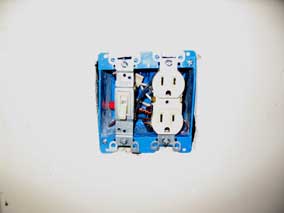 Switch and receptacle back in the box