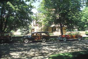 Classic cars at the Nathan G. Moore House