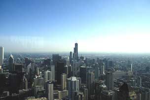 Chicago skyline from John Hancock Observatory