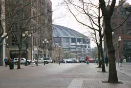 Kingdome from Occidental Square, Seattle, Washington