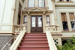 Secondary entrance to Flavel House, Astoria, Oregon