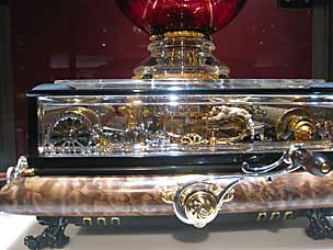 Miniature bejeweled replica of Balboa Park Carousel at San Diego Natural History Museum