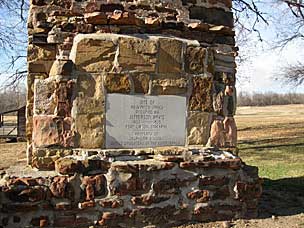 Chimneys of Adjutant's Office, Fort Gibson