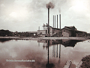 Photo of a photo of Broken Bow Sawmill, 1912