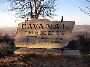 Cavanal Hill sign on summit