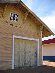 Yale, Oklahoma Santa Fe Depot (1916) at Oklahoma Territorial Plaza