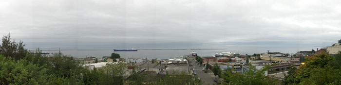 Panoramic view of Port Angeles Harbor, Washington