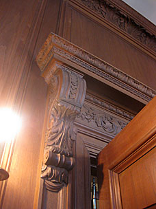 Wood corbel and frieze detail, Marland Estate, Ponca City, Oklahoma