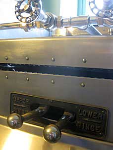Dishwasher in service kitchen, Marland Estate, Ponca City, Oklahoma