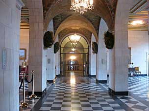 Loggia towards lobby, Marland Estate, Ponca City, Oklahoma