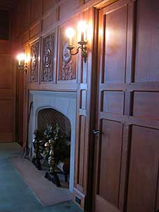 Fireplace wall in E.W. Marland's bed room, Marland Estate, Ponca City, Oklahoma
