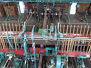 Johnson & Bassett Spinning Mule at historic Thomas Kay Woolen Mill, Salem, Oregon