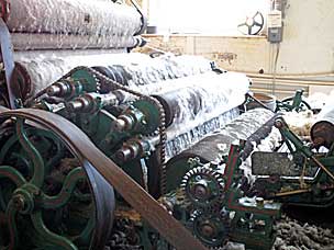 Davis & Furber Carding Machine at historic Thomas Kay Woolen Mill, Salem, Oregon