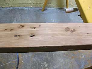 Old 2x4 after sanding