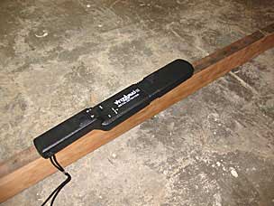 Checking for metal in 2x4 with metal detector