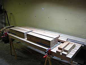 Everything glued and waiting to be planed again