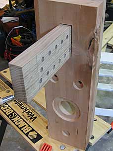 Through mortise for parallel guide