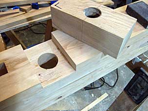 Wide dado for wood vise screw nut