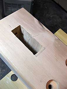 Sliding vise parallel guide mortise needs to be enlarged