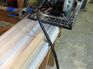 Lower shelf support ripped to size