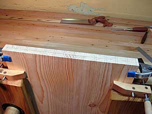 Tool chest dovetails laid out