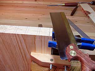 First tool chest dovetail side sawed