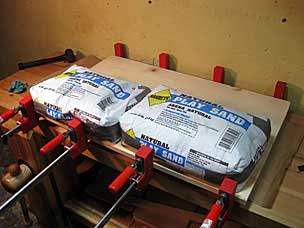 Tool chest floor panel glue-up
