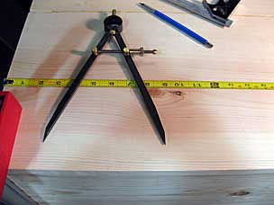 Laying out nail locations with dividers