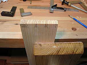 Laying out dovetails on skirt side board