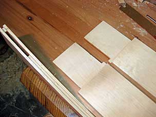 Tenons and mortise for tool chest lid