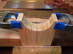 Sawing kerfs for tool chest saw till