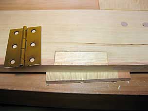 Hinge mortise ready for hinge