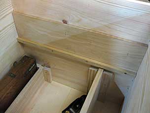 Bottom runner in place, side runner sitting loose in rabbet