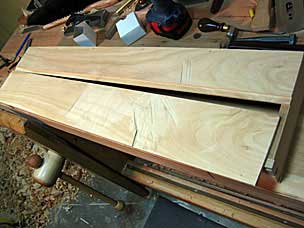 Nailing floor into middle tool chest tray