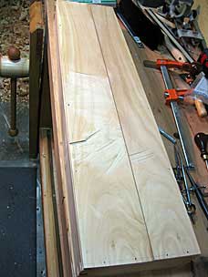 Nailing floor into middle tool chest tray
