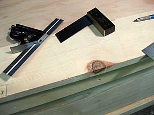 Laying out for dutchman to replace knot