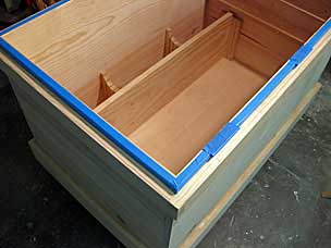 Masking above dust seal before painting
