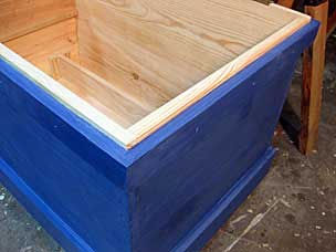 Tool chest with milk paint and polymerized tung oil