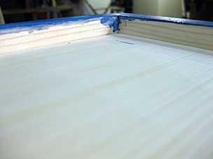 Milk paint seepage under masking tape
