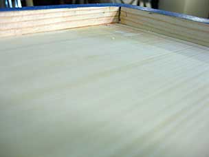 After cleaning up milk paint seepage
